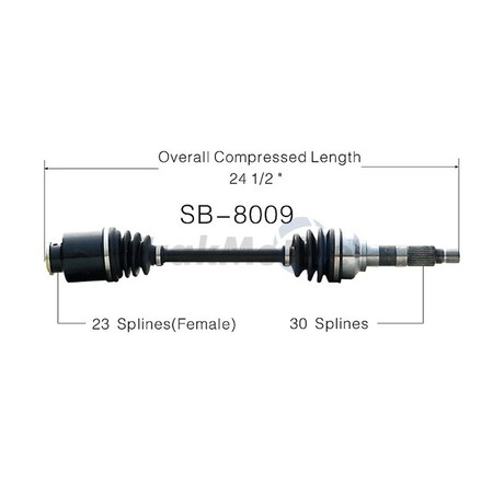 Surtrack Axle Cv Axle Shaft, Sb-8009 SB-8009
